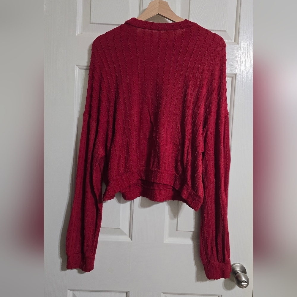 SHEIN Red Cowl Neck Sweater - Picture 5 of 5